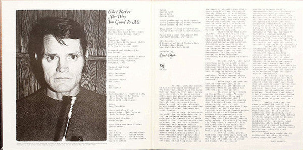 Chet Baker - She Was Too Good To Me = 枯葉 (Vinyl, LP, Album)