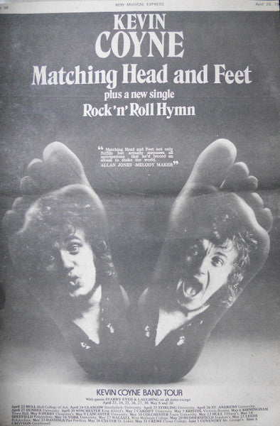 Kevin Coyne - Matching Head And Feet (Vinyl, Stereo, LP, Album) Very Good Plus (VG+) / Very Good (VG)