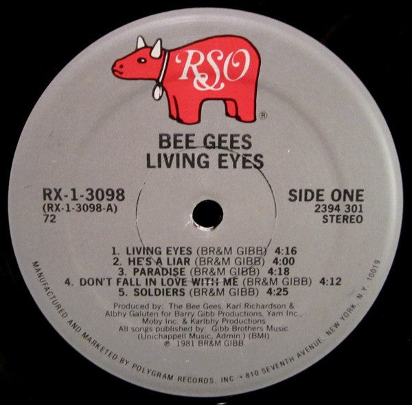 Bee Gees - Living Eyes (Vinyl, LP, Album) Very Good Plus (VG+) / Very Good Plus (VG+)