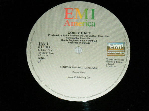 Corey Hart - Boy In The Box (Vinyl, 12", 45 RPM, Single) Very Good Plus (VG+) / Very Good (VG)