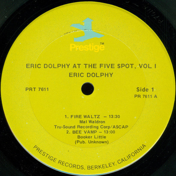 Eric Dolphy - At The Five Spot, Vol. 1 (Vinyl, LP, Album, Reissue) Very Good (VG) / Very Good (VG)