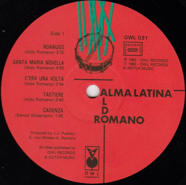 Aldo Romano - Alma Latina (Vinyl, LP, Album) Very Good Plus (VG+) / Very Good Plus (VG+)