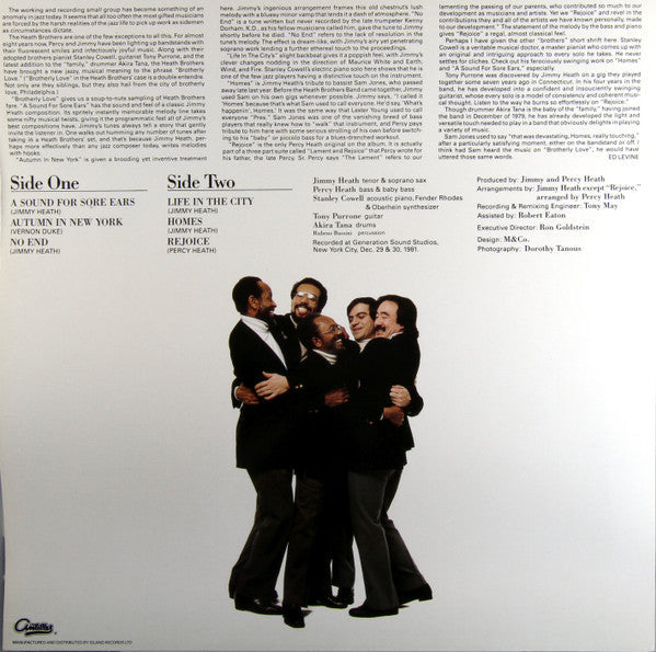 The Heath Brothers - Brotherly Love (Vinyl, LP, Album) Very Good Plus (VG+) / Very Good Plus (VG+)