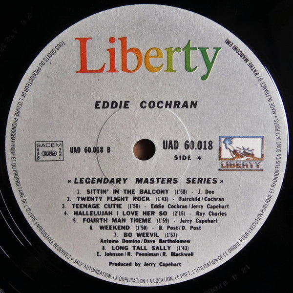 Eddie Cochran - Legendary Masters Series (2xVinyl, LP, Compilation, Mono) Good Plus (G+) / Very Good (VG)