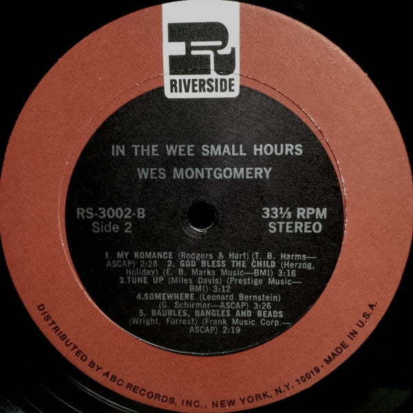 Wes Montgomery - In The Wee Small Hours (Vinyl, LP, Album, Reissue) Very Good (VG) / Very Good (VG)