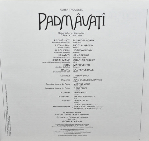 Albert Roussel - Padmâvatî (2xVinyl, Box Set, LP, Album, Stereo) Near Mint (NM or M-) / Very Good Plus (VG+)