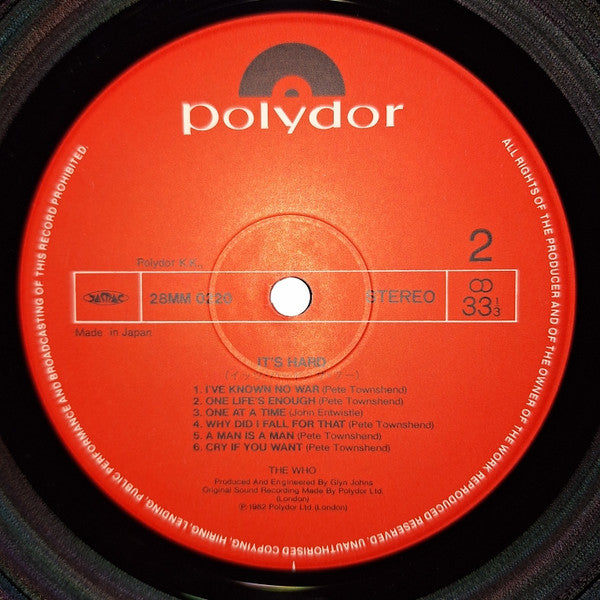 The Who - It's Hard (Vinyl, LP, Album)