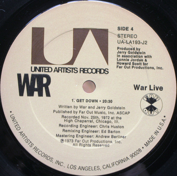 War - War Live (2xVinyl, LP, Album) Good Plus (G+) / Good Plus (G+)