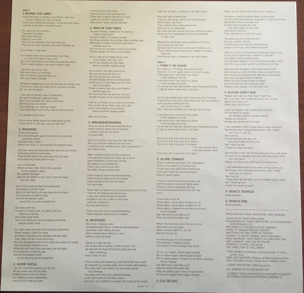 Genesis - Duke (Vinyl, LP, Album, Reissue, Stereo) Near Mint (NM or M-) / Very Good Plus (VG+)