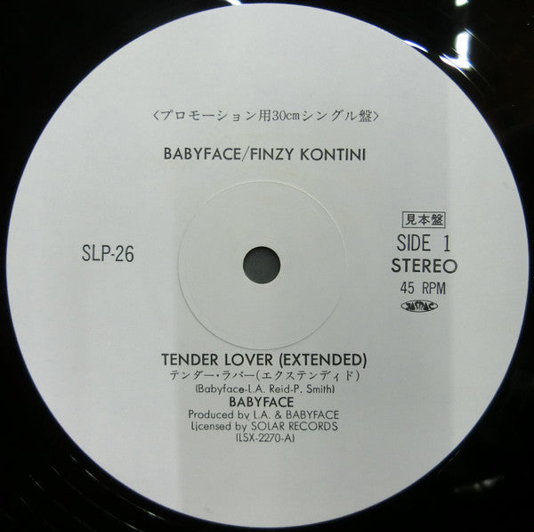 Babyface - Tender Lover (Extended) / Sexy Bon (Mix Version) (Vinyl, 12", 45 RPM, Promo, Stereo) Very Good (VG) / Very Good (VG)