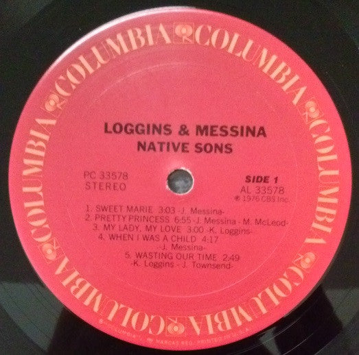 Loggins And Messina - Native Sons (Vinyl, LP, Album, Stereo) Very Good Plus (VG+) / Very Good (VG)