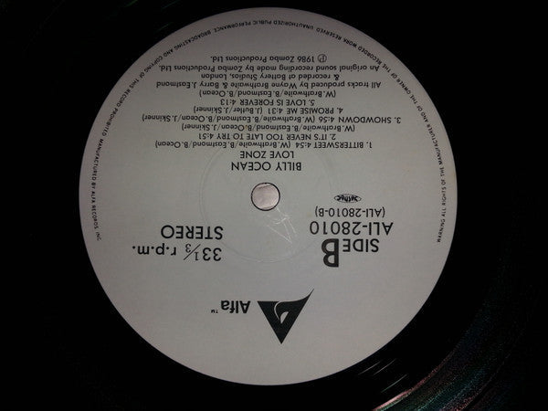 Billy Ocean - Love Zone (Vinyl, LP, Album) Very Good Plus (VG+) / Very Good Plus (VG+)