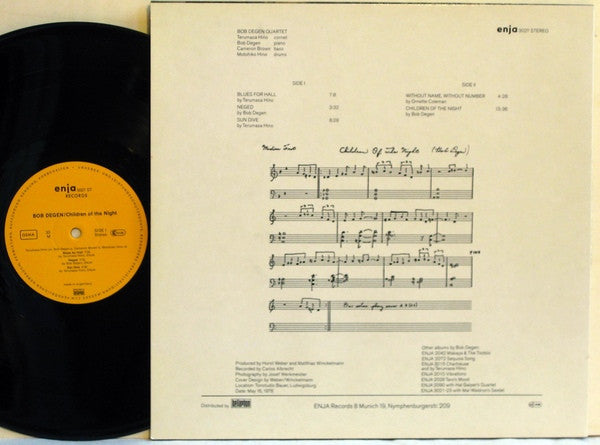 Bob Degen Quartet - Children Of The Night (Vinyl, LP, Album) Very Good Plus (VG+) / Very Good Plus (VG+)