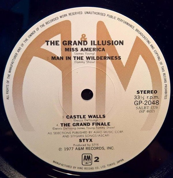 Styx - The Grand Illusion (Vinyl, LP, Album) Very Good Plus (VG+) / Very Good Plus (VG+)