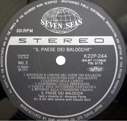 Il Paese Dei Balocchi - Il Paese Dei Balocchi (Vinyl, LP, Album, Reissue) Near Mint (NM or M-) / Very Good Plus (VG+)