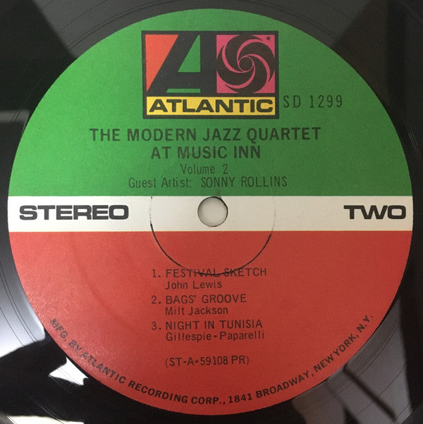 The Modern Jazz Quartet - The Modern Jazz Quartet At Music Inn —  Volume 2 (Vinyl, LP, Album, Stereo) Very Good (VG) / Very Good (VG)