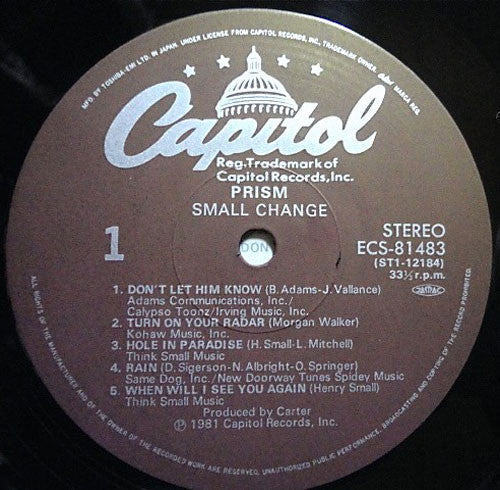 Prism (7) - Small Change (Vinyl, LP, Album)