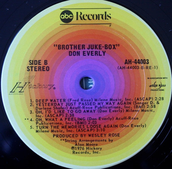 Don Everly - Brother Jukebox (Vinyl, LP, Album, Stereo) Very Good Plus (VG+) / Very Good (VG)