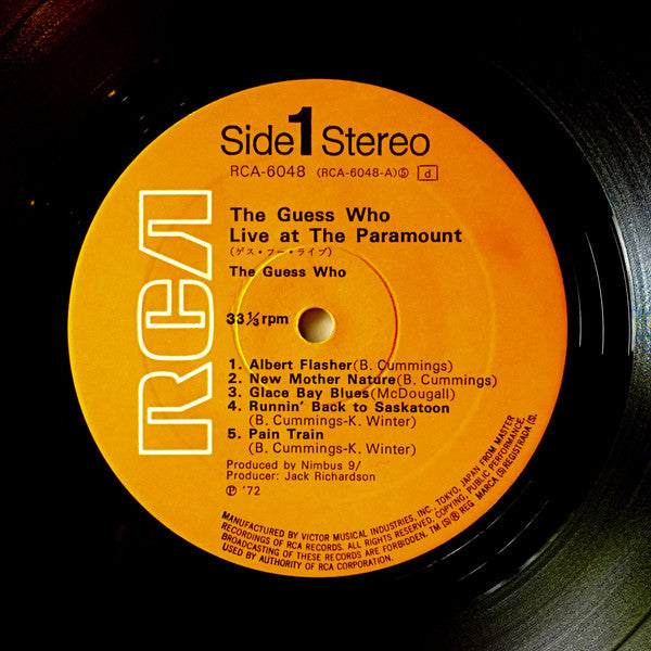 The Guess Who - Live At The Paramount (Vinyl, Album, LP)