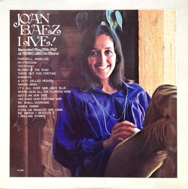 Joan Baez - Live! (Vinyl, LP, Album) Very Good Plus (VG+) / Very Good Plus (VG+)