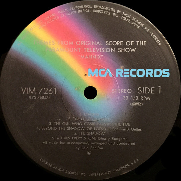 Lalo Schifrin - Mannix (Vinyl, LP, Album, Reissue, Stereo) Very Good Plus (VG+) / Very Good (VG)