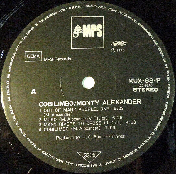 Monty Alexander - Cobilimbo (Vinyl, LP, Album) Good Plus (G+) / Very Good (VG)