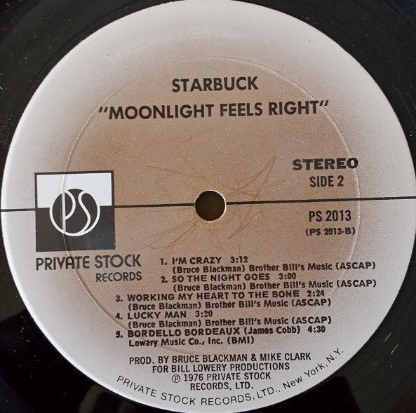 Starbuck (2) - Moonlight Feels Right (Vinyl, LP, Album) Very Good (VG) / Very Good (VG)