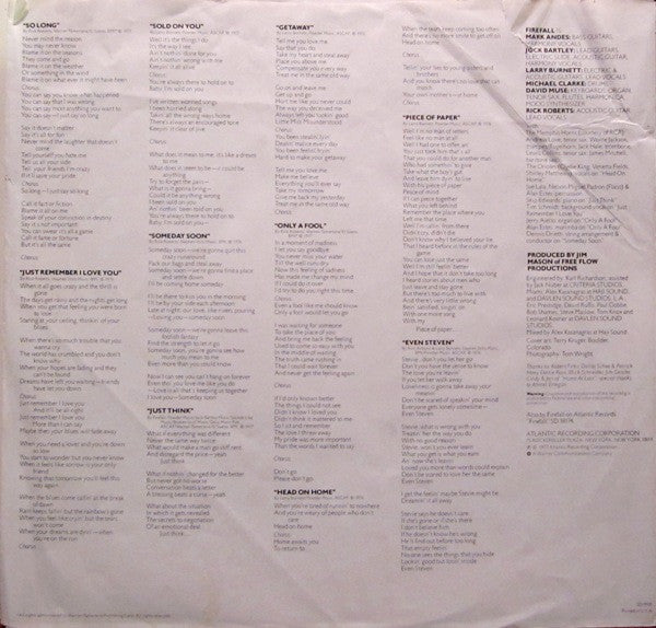 Firefall - Luna Sea (Vinyl, LP, Album, Stereo) Very Good (VG) / Very Good (VG)