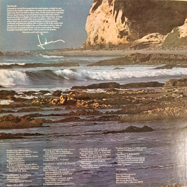 John Denver - Windsong (Vinyl, LP, Album, Stereo) Very Good (VG) / Very Good (VG)