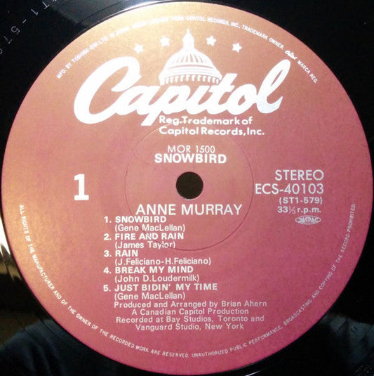 Anne Murray - Snowbird (Vinyl, LP, Compilation) Very Good Plus (VG+) / Very Good Plus (VG+)