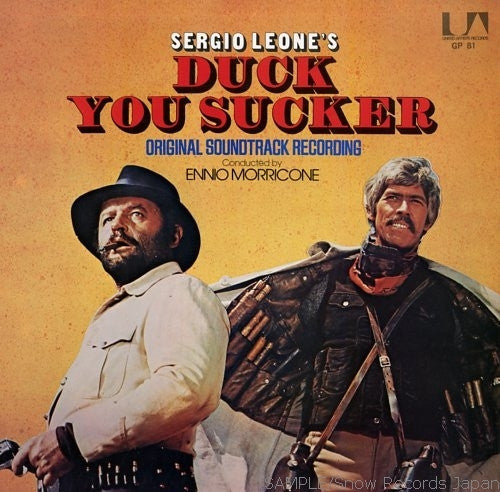 Ennio Morricone - 夕陽のギャングたち = Duck You Sucker - Original Soundtrack Recording (Vinyl, LP, Album, Stereo) Very Good Plus (VG+) / Good Plus (G+)