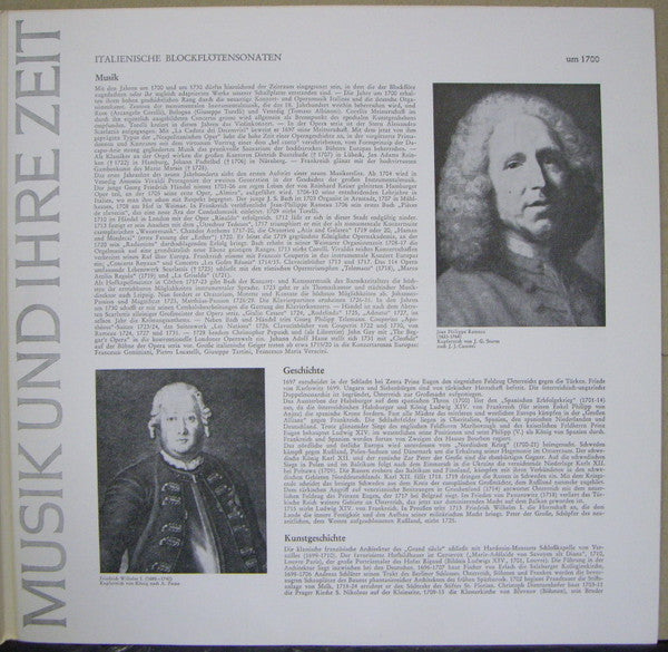 Arcangelo Corelli - Italienische Blockflötensonaten Um 1700 (Vinyl, LP, Album, Stereo) Very Good Plus (VG+) / Very Good Plus (VG+)