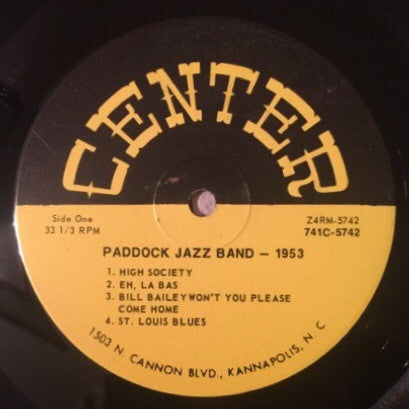 The Paddock Jazz Band - 1953 (Vinyl, LP) Very Good (VG) / Very Good Plus (VG+)