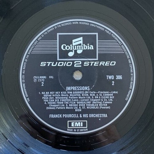 Franck Pourcel Et Son Grand Orchestre - Impressions (Vinyl, LP, Album) Very Good Plus (VG+) / Good Plus (G+)