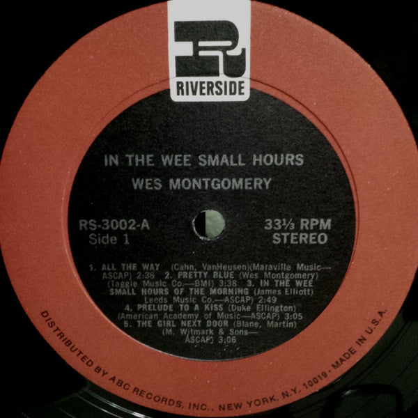 Wes Montgomery - In The Wee Small Hours (Vinyl, LP, Album, Reissue) Good Plus (G+) / Very Good (VG)