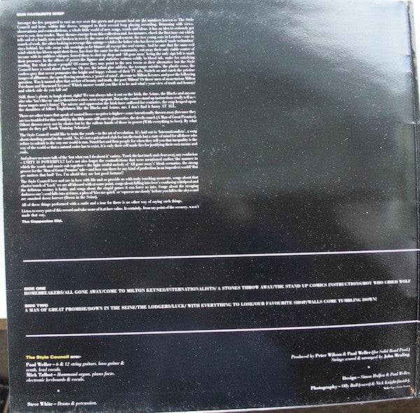 The Style Council - Our Favourite Shop (Vinyl, LP, Album)