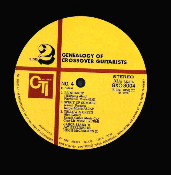 Various - Genealogy Of Crossover Guitarists (2xVinyl, LP, Compilation) Very Good Plus (VG+) / Very Good Plus (VG+)