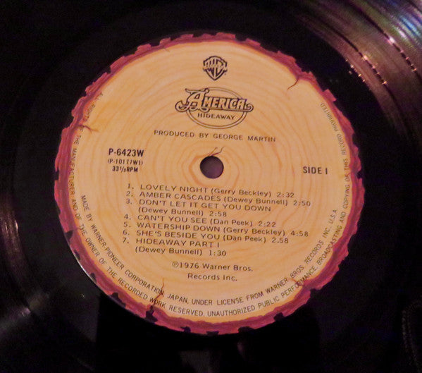 America (2) - Hideaway (Vinyl, LP, Album, Reissue) Very Good Plus (VG+) / Very Good Plus (VG+)