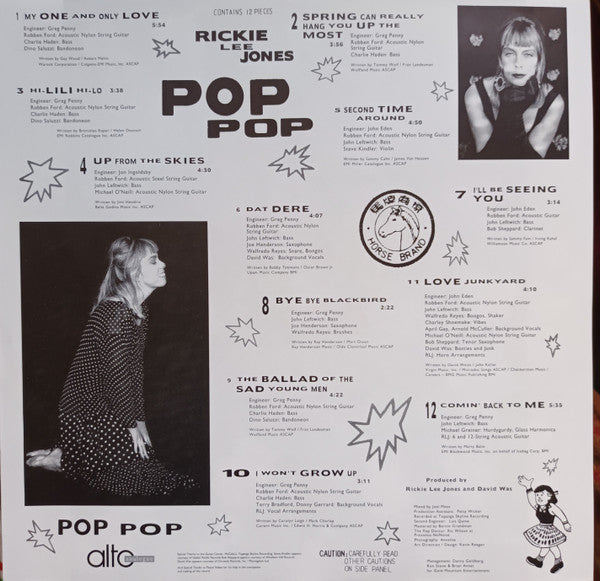 Rickie Lee Jones - Pop Pop (Vinyl, LP, Limited Edition, Numbered) Near Mint (NM or M-) / Very Good Plus (VG+)