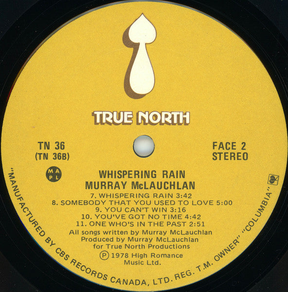 Murray McLauchlan - Whispering Rain (Vinyl, LP, Album) Very Good (VG) / Very Good (VG)