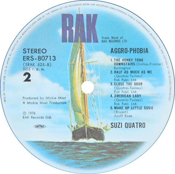 Suzi Quatro - Aggro-Phobia (Vinyl, LP, Album, Stereo)