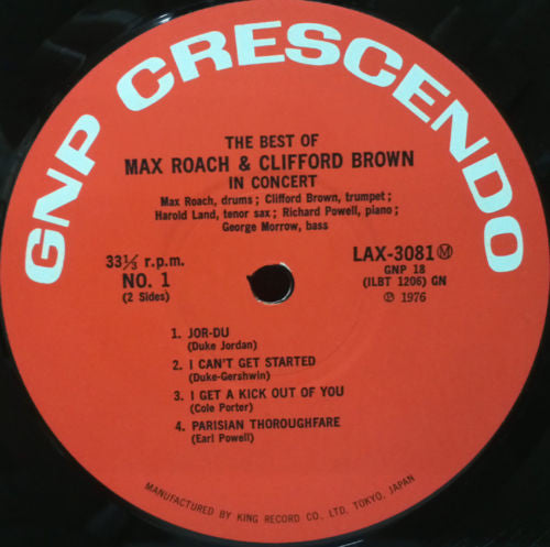Clifford Brown And Max Roach - The Best Of Max Roach And Clifford B...
