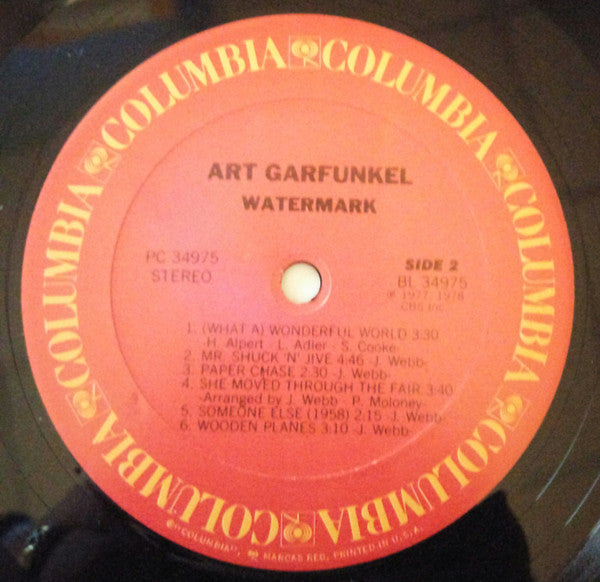 Art Garfunkel - Watermark (Vinyl, LP, Album, Reissue) Very Good Plus (VG+) / Very Good (VG)