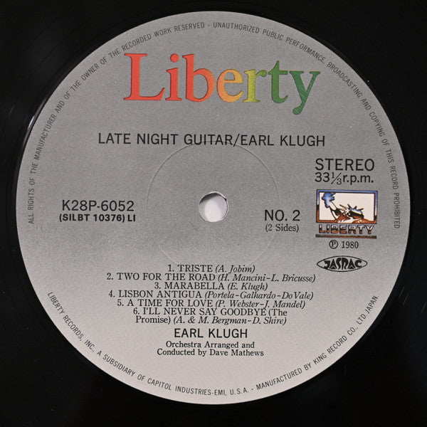 Earl Klugh - Late Night Guitar (Vinyl, LP, Album)