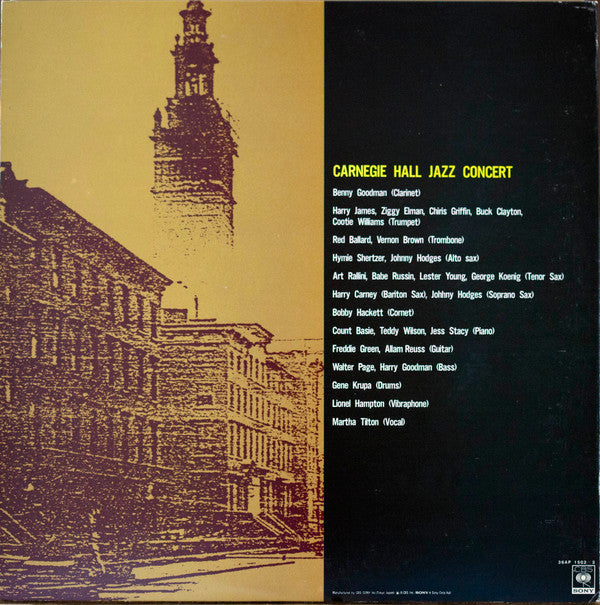Benny Goodman - The Famous 1938 Carnegie Hall Jazz Concert (Vinyl, ...