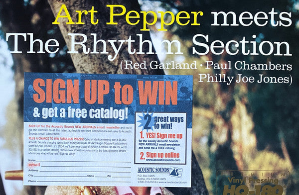 Art Pepper - Art Pepper Meets The Rhythm Section (Vinyl, LP, Album, Limited Edition, Reissue, Stereo) Near Mint (NM or M-) / Very Good Plus (VG+)