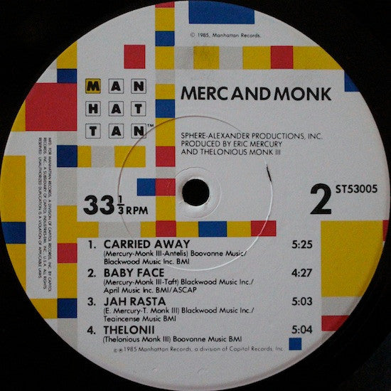 Merc And Monk - Merc And Monk (Vinyl, LP, Album) Very Good (VG) / Very Good Plus (VG+)