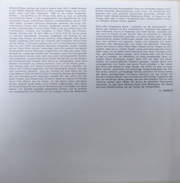 Charles Mingus - Memorial Charles Mingus - The Great Concert Paris ...