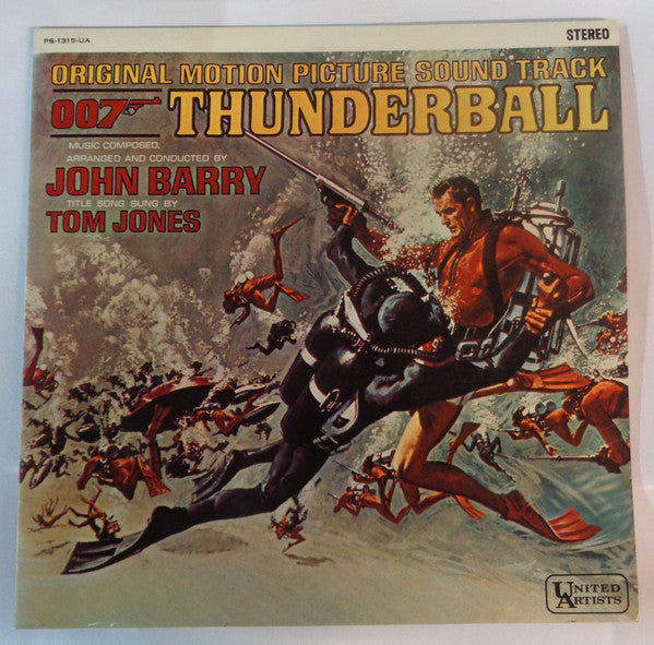John Barry - Thunderball (Original Motion Picture Soundtrack) (Vinyl, LP, Album, Stereo) Very Good Plus (VG+) / Very Good (VG)