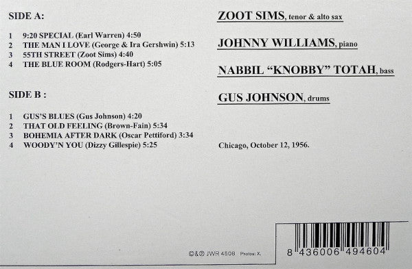 Zoot Sims Quartet - Zoot (Vinyl, LP, Album, Reissue, Unofficial Rel...